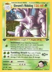 Giovanni's Nidoking - 7/132 - Holo Rare - 1st Edition